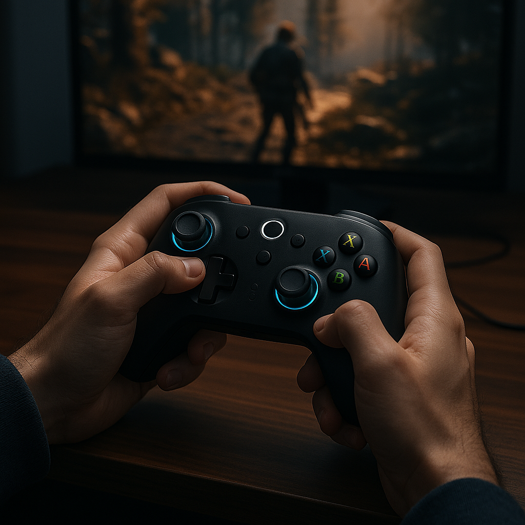 8BitDo Ultimate 2 Wireless Controllerを使用している様子